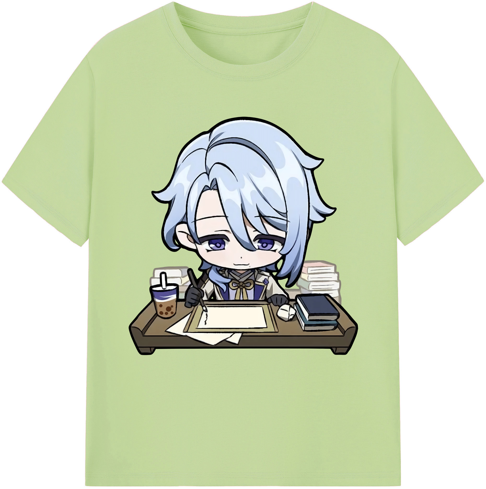 げんし神 神里綾人 かみさとあやと genshin Kamisato Ayato 綿100％半袖Tシャツ（フロントプリント）